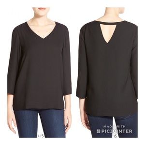 Nordstrom Halogen Top with Back Detail NWT